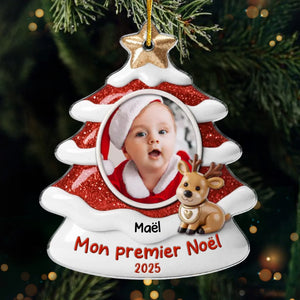 Ornement De Noël En Acrylique Personnalisé Avec Photo – Cadeaux De Noël, Baby Shower Et Révélation De Genre Pour Nouvelles Mamans, Nouveaux Papas, Nouveaux Parents – Reconnaissants Pour Ce Miracle