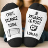 Chaussettes De Football Personnalisées – Cadeaux De Noël Et D’Anniversaire Pour Amoureux Du Football, Fans De Sport Et Passionnés – Juste Un Garçon Qui Aime Le Football
