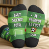Chaussettes De Football Personnalisées – Cadeaux De Noël Et D’Anniversaire Pour Amoureux Du Football, Fans De Sport Et Passionnés – Juste Un Homme Qui Aime Le Football