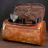 Trousse De Toilette En Cuir Gravée Personnalisée – Cadeaux De Noël Et D’Anniversaire Pour Maman, Papa, Fils – Chaque Kilomètre Compte