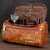 Trousse De Toilette En Cuir Gravée Personnalisée – Cadeaux De Noël Et D’Anniversaire Pour Papa, Frère, Fils, Mari, Témoin, Meilleurs Amis – Le Kit Ultime Pour Homme