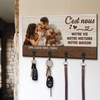 Porte-Clés Mural Personnalisé Avec Photo – Cadeaux D’Anniversaire Pour Maman, Papa, Enfants – Notre Vie, Notre Doux Foyer
