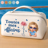 Trousse De Toilette De Voyage En Similicuir Personnalisée – Cadeau D’Anniversaire Pour Femmes, Meilleures Amies, Sœurs, BFF Ou Pour Vous-Même – Désolée Pas Désolée Pour Mon Chaos De Voyage