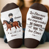 Chaussettes Personnalisées – Cadeau D’Anniversaire Personnalisé Pour Hommes Et Femmes, Amoureux Des Chevaux – La Vie Est Belle, Mais Les Chevaux La Rendent Encore Plus Belle