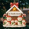 Ornement En Bois Bonhomme De Neige Personnalisé – Cadeaux De Noël Et D’Anniversaire Pour Maman, Papa, Frère, Sœur Et Enfants – Là Où L’Amour Fait Grandir Le Foyer