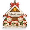 Ornement En Bois Bonhomme De Neige Personnalisé – Cadeaux De Noël Et D’Anniversaire Pour Maman, Papa, Frère, Sœur Et Enfants – Là Où L’Amour Fait Grandir Le Foyer