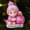 Ornement Acrylique Personnalisé – Cadeaux De Noël, De Baby Shower Et De Révélation De Genre Pour Nouvelles Mamans, Nouveaux Papas, Nouveaux Parents – Reconnaissants Pour Ce Miracle