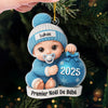 Ornement Acrylique Personnalisé – Cadeaux De Noël, De Baby Shower Et De Révélation De Genre Pour Nouvelles Mamans, Nouveaux Papas, Nouveaux Parents – Reconnaissants Pour Ce Miracle