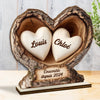 Plaque En Bois Personnalisée À Deux Couches – Cadeaux Personnalisés D’Anniversaire, De Noël Et De Mariage Pour Mari Et Femme, Lui Et Elle – Notre Amour Devient Plus Profond Et Plus Fort