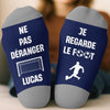 Chaussettes De Football Personnalisées – Cadeaux De Noël Et D’Anniversaire Pour Amoureux Du Football, Fans De Sport Et Passionnés – Je Regarde Le Foot