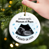 Ornement En Céramique Personnalisé – Cadeaux De Noël, De Baby Shower Et De Révélation De Genre Pour Nouvelles Mamans, Nouveaux Papas, Nouveaux Parents – Chaque Miracle Commence Par Un