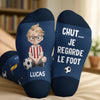 Chaussettes De Football Personnalisées – Cadeaux De Noël Et D’Anniversaire Pour Amoureux Du Football, Fans De Sport Et Passionnés – Le Football Est Dans Mon ADN