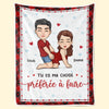 Couverture Personnalisée – Cadeaux D’Anniversaire, De Noël Et De Mariage Pour Mari Et Femme, Pour Lui Et Pour Elle – Notre Amour Se Réchauffe À Chaque Saison