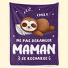 Couverture Personnalisée - Cadeau Pour Les Propriétaires D'animaux Et Les Amoureux Des Animaux, Grand-mère, Maman - Couverture Câline Approuvée Pour Une Détente Sérieuse