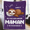 Couverture Personnalisée - Cadeau Pour Les Propriétaires D'animaux Et Les Amoureux Des Animaux, Grand-mère, Maman - Couverture Câline Approuvée Pour Une Détente Sérieuse