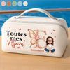 Trousse De Toilette De Voyage En Similicuir Personnalisée – Cadeau D’Anniversaire Pour Femmes, Meilleures Amies, Sœurs, BFF Ou Pour Vous-Même – Je Me Choisis À Chaque Étape De Mon Chemin