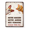 Panneau Métallique Personnalisé Pour La Décoration De La Maison – Cadeaux De Noël Et D’Anniversaire Personnalisés Pour Famille, Amoureux Des Chiens Et Des Chats – Ma Maison, Mon Jardin