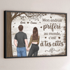 Affiche Horizontale Personnalisée – Cadeaux D’Anniversaire De Mariage Pour Mari Et Femme, Pour Lui Et Pour Elle – Nos Chemins Se Rejoignent Là Où Le Bonheur Commence