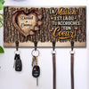 Porte-Clés Mural Personnalisé – Cadeaux D’Anniversaire Pour Maman, Papa, Enfants – On Est Bien Chez Soi, Là Où Est Son Cœur.