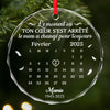 Ornement En Verre Rond Personnalisé - Cadeaux De Noël Et De Souvenir Pour La Perte D’Une Maman Ou D’Un Papa - Tu Reste Dans Nos Cœurs
