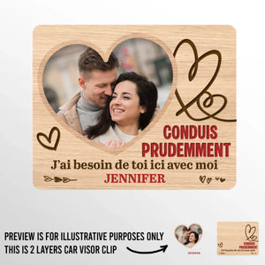 Clip Pare-Soleil De Voiture Personnalisé Avec Photo – Cadeaux D'Anniversaire Et De Mariage Pour Mari Et Femme, Pour Lui Et Pour Elle – Chaque Moment Avec Toi Me Rappelle La Douceur De Nous