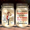 Lampe Bocal Mason Personnalisée – Cadeaux D’Anniversaire Et De Mariage Pour Mari Et Femme, Pour Lui Et Pour Elle – Ton Amour Fait Danser La Lumière Dans Ma Vie