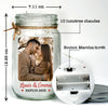 Lampe Bocal Mason Personnalisée – Cadeaux D’Anniversaire Et De Mariage Pour Mari Et Femme, Pour Lui Et Pour Elle – Notre Histoire Brille Plus Fort Que Le Temps