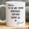 Tasse Personnalisée – Cadeaux D’Anniversaire De Mariage Pour Mari Et Femme, Pour Lui Et Pour Elle – Grâce À Toi, Je Me Sens Invincible Chaque Jour