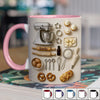 Tasse Personnalisée Bicolore – Cadeaux D’Anniversaire Pour Meilleures Amies, Sœurs, BFF – La Pâtisserie Est Mon Langage D’Amour