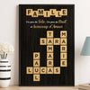 Affiche Verticale Personnalisée – Cadeaux De Noël Et D’Anniversaire Personnalisés Pour Maman, Papa, Frère, Sœur, Enfants – Des Prénoms Reliés Par L’Amour