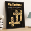 Affiche Verticale Personnalisée – Cadeaux De Noël Et D’Anniversaire Personnalisés Pour Maman, Papa, Frère, Sœur, Enfants – Des Prénoms Reliés Par L’Amour
