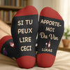 Chaussettes Personnalisées – Cadeaux De Noël Et D’Anniversaire Personnalisés Pour Meilleures Amies, Sœurs, La Famille Et Vous-Même – Apporte-Moi Du Vin