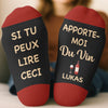 Chaussettes Personnalisées – Cadeaux De Noël Et D’Anniversaire Personnalisés Pour Meilleures Amies, Sœurs, La Famille Et Vous-Même – Apporte-Moi Du Vin
