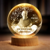 Lampe Globe En Cristal Personnalisée Avec Photo – Cadeaux Commémoratifs Personnalisés Pour Honorer La Mémoire De Maman Et Papa – En Souvenir Rempli D’Amour
