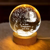Lampe Globe En Cristal Personnalisée Avec Photo – Cadeaux Commémoratifs Personnalisés Pour Honorer La Mémoire De Maman Et Papa – Tu Restes Pour Toujours Dans Nos Cœurs