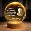 Lampe Globe En Cristal Personnalisée Avec Photo – Cadeaux Commémoratifs Personnalisés Pour Honorer La Mémoire De Maman Et Papa – La Lumière Que Tu As Laissée Ne S’Éteindra Jamais