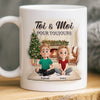 Tasse Personnalisée – Cadeaux De Noël Et D’Anniversaire Personnalisés Pour La Famille, Les Amoureux Des Chiens Et Des Chats - Ma Maison, C’est Là Où Mon Chat Et Toi Êtes