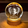 Lampe Globe En Cristal Personnalisée Avec Photo – Cadeaux Commémoratifs Personnalisés Pour Honorer La Mémoire De Maman Et Papa – Tes Ailes Étaient Prêtes, Mais Pas Mon Cœur