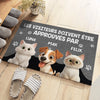 Tapis Décoratif Personnalisé Pour La Maison – Cadeaux De Noël Et D’Anniversaire Personnalisés Pour Famille, Amoureux Des Chiens Et Des Chats – Accès Autorisé Uniquement Avec L’Approbation Des Poilus