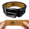 Ceinture En Cuir Gravée Personnalisée – Cadeaux D’Anniversaire Personnalisés Pour Papa Et Grand-Père – Racines Fortes, Papa Fort, Amour Inébranlable