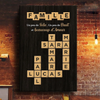 Toile Verticale Scrabble Personnalisée – Cadeaux D’Anniversaire Personnalisés Pour Maman, Papa, Frère, Sœur Et Enfants – Épeler Notre Amour Mot Après Mot