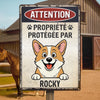Panneau Métallique Personnalisé Pour La Décoration De La Maison – Cadeaux D’Anniversaire Personnalisés Pour Amoureux Des Chiens, Parents De Chiens – Propriété Des Pattes