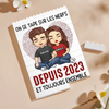 Briques Personnalisées En Forme De Rectangle Vertical – Cadeaux Personnalisés D’Anniversaire Et De Mariage Pour Mari Et Femme, Lui Et Elle – Notre Amour Écrit Le Temps