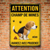 Panneau Métallique Personnalisé Pour La Décoration De La Maison – Cadeaux D’Anniversaire Personnalisés Pour Amoureux Des Chiens, Parents De Chiens – Zone De Crotte En Cours