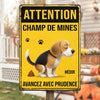 Panneau Métallique Personnalisé Pour La Décoration De La Maison – Cadeaux D’Anniversaire Personnalisés Pour Amoureux Des Chiens, Parents De Chiens – Zone De Crotte En Cours
