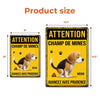 Panneau Métallique Personnalisé Pour La Décoration De La Maison – Cadeaux D’Anniversaire Personnalisés Pour Amoureux Des Chiens, Parents De Chiens – Zone De Crotte En Cours