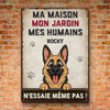 Panneau Métallique Personnalisé Pour La Décoration De La Maison – Cadeaux D’Anniversaire Personnalisés Pour Amoureux Des Chiens, Parents De Chiens – Le Patron Du Jardin Est Un Chien
