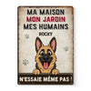 Panneau Métallique Personnalisé Pour La Décoration De La Maison – Cadeaux D’Anniversaire Personnalisés Pour Amoureux Des Chiens, Parents De Chiens – Le Patron Du Jardin Est Un Chien