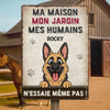 Panneau Métallique Personnalisé Pour La Décoration De La Maison – Cadeaux D’Anniversaire Personnalisés Pour Amoureux Des Chiens, Parents De Chiens – Le Patron Du Jardin Est Un Chien
