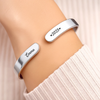 Bracelet Jonc En Acier Inoxydable Gravé Personnalisé – Cadeaux Commémoratifs Personnalisés Pour Honorer La Mémoire De Maman Et Papa – Cela A Changé Ma Vie À Jamais